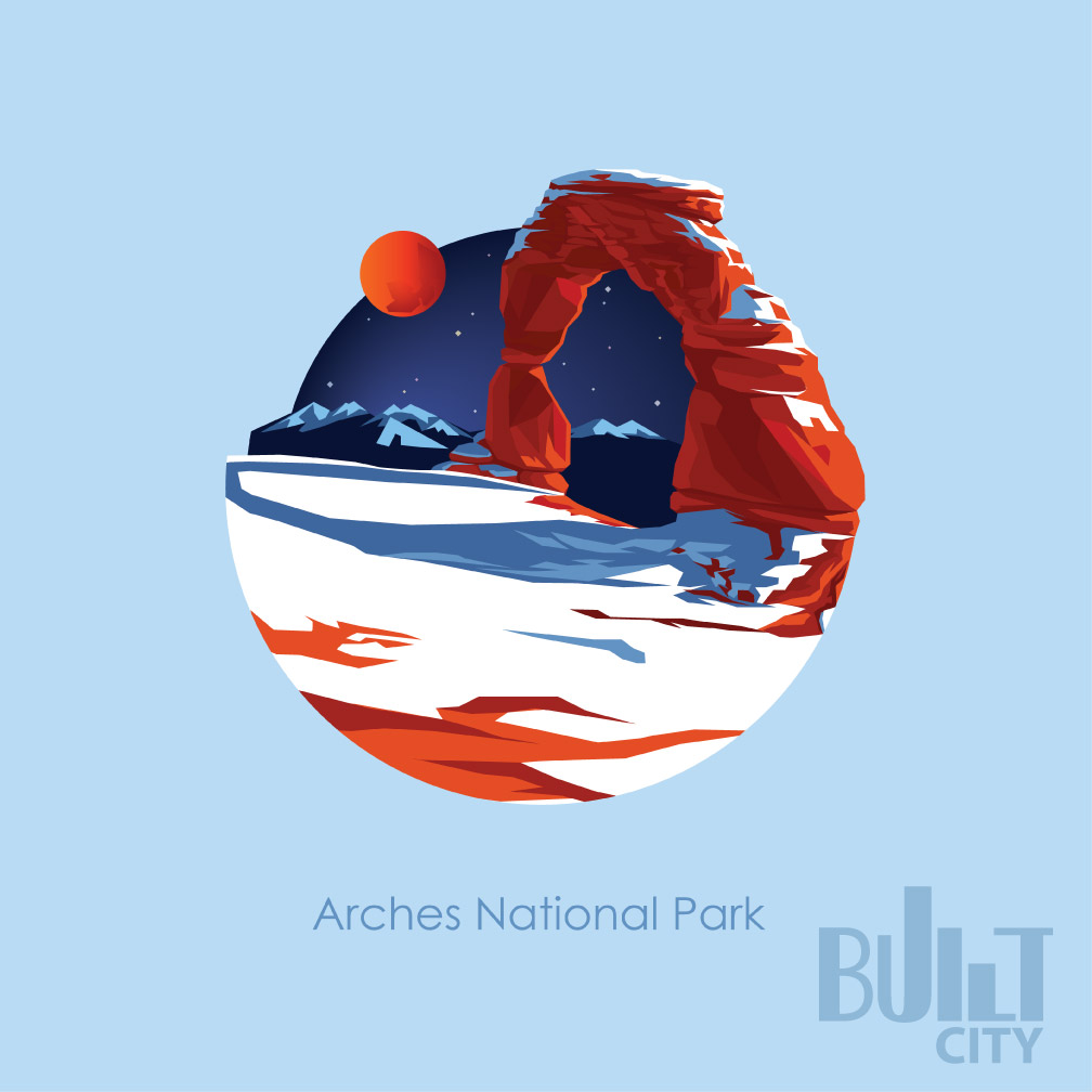 Original Illustration of Arches National Park