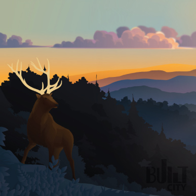 Original Illustration of Great Smoky Mountains